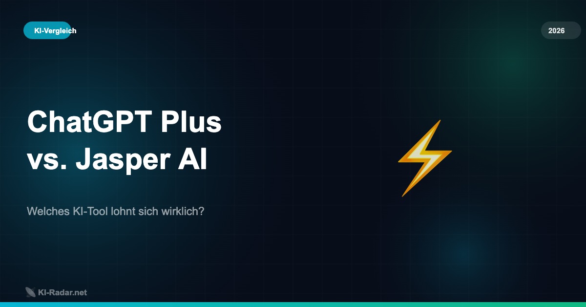 ChatGPT Plus vs. Jasper AI 2026 – KI-Radar.net